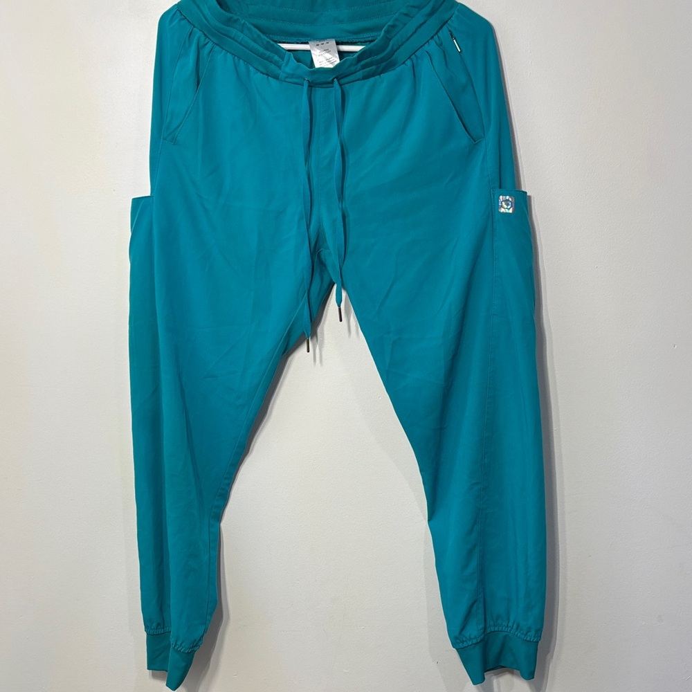 Teal scrub Pants with Side Pocket